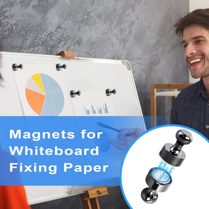 30 Pack Strong Fridge Magnets Refrigerator Magnets for Whiteboard Small Magnets Push Pin Tiny Magnetic Neodymium for Office Classroom Kitchen Home Black