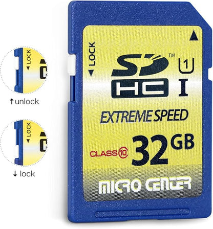 INLAND 32GB Class 10 SDHC Flash Memory Card Standard Full Size SD Card USH-I U1 Trail Camera by Micro Center (2 Pack)