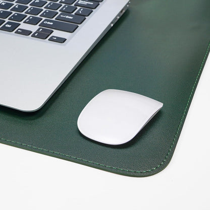Leather Desk pad Protector, Large Desk mat with Natural Cork & PU Leather,Mouse pad,Non-Slip Office Desk Mat,Waterproof Desk Writing Pad for Office and Home (47in*23in, Dark Green)