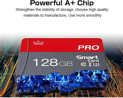 128GB Micro Memory Card Class 10 Memory Cards High Speed Mini TF Card with Adapter for Smartphones/Tablet/Drone/Game Console(2-Pack)