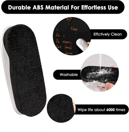 maxtek Magnetic Dry Erase Eraser for Glass White Board, 1 Pack, Built-in Neodymium Magnets