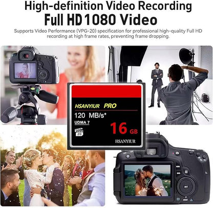 16GB UDMA High Speed,Original CF Card Camera Memory Card for Professional Photographer,Videographer,Enthusiast