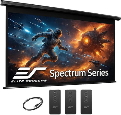Elite Screens Spectrum Swift-RC1, 115-INCH Motorized Projector Screen Movie Home Theater Gaming 4K/8K Retractable Electric Projection Screen, ELECTRIC115H2