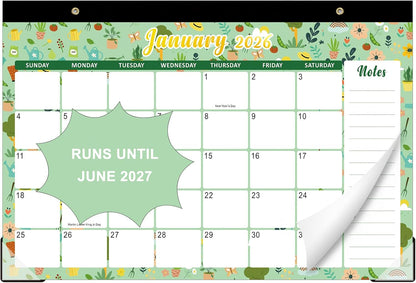 Lbylyhxc Desk Calendar 2026-2027, 18-Month School Year Calendar 2026-2027, January 2026 to June 2027, Large Desktop Calendar Monthly for Teacher with Corner Protectors 17" X 12" (Seasons Desk Calendar, 17x12 inches)