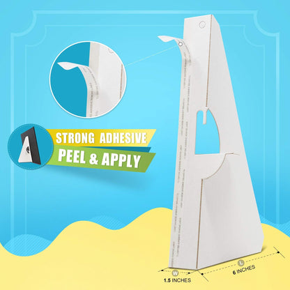 Golden State Art, 15 Inch Self Stick Easel Back, Cardboard Stand, Single Wing, Archival Quality, Display Posters Pictures Brochures, Easy and Fast Application (Pack of 50) White, Made in USA