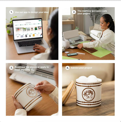 Cricut Explore 4 - Smart Cutting Machine (Seashell) | Digital Content Bundle - Includes Images in Design Space App