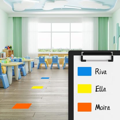 Rectangle Labels Sticker 3×5 Inch Vinyl Floor Stickers Color Coding Name Tags Roll Removable 200 PCS, Fluorescent Yellow