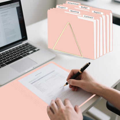 File Folder, HERKKA 120 Pack 1/3 Cut Tab File Folders, File Folders Great for Organizing and Filing, Letter Size, Pink