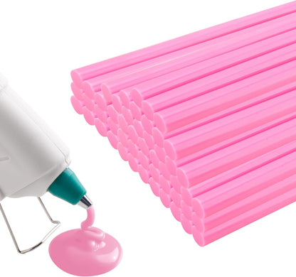 MATUFF Pink hot Glue Sticks Full Size 0.43” Dia x 8” Long, 52 pcs Hot melt Adhesive Glue Sticks, All-Purpose Colored Glue Gun Sticks for Christmas Decoration Crafts Arts School Home Repair Bonding