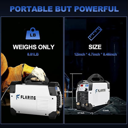 FLARING Plasma Cutter,65 Amp Plasma Cutter Machine 120V 240V 4/5" (20mm) Max Cutting 1/2" (12.7mm) Clean Cut IGBT High Frequency Inverter Touch ARC Plasma Cutter with Consumable Set Update 5th FC650D