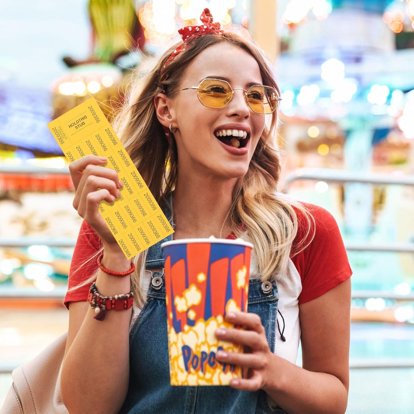 Kosiz 1000 Sheets 25 Bid Raffle Ticket Sheets Chinese Auction Tickets Numbers for Basket Events and Silent Auctions (Yellow)