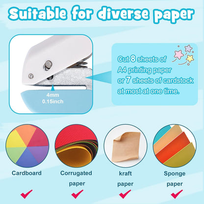 UCEC Star Hole Punch 1/4 Inch Single Puncher, Paper Punches for Crafting, Mini Hole Puncher for DIY Scrapbook Tool, Crafts, Foldable Save Storage Space Small Star Shaped Hole Punch (2 Pack)