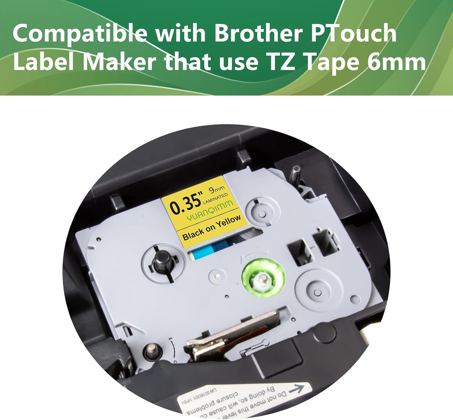 3-Pack TZe-621 Yellow TZe TZ Tape Compatible with Brother P Touch Label Maker Tape TZ-621 TZe621 TZ621 Label Tape 9mm 0.35 Laminated Black on Yellow for PTD210 PTD220 PTH110BP PTD410 PTD600