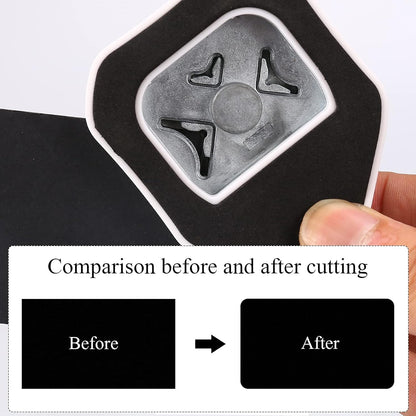 LOONENG 3 Way Round Corner Punch, 4mm, 7mm, 10mm 3 in 1 Corner Cutter for Paper Crafts, Laminator, Cardstock, DIY Projects, Photocards, Card Making and Scrapbooking