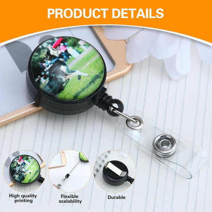 Custom Badge Reel Custom Id Badge Personalized Badge Reel Custom Badge Holder Customized Id Badges Nurse Name Tag Retractable Clips Personalized Customizable Work Rn Badge Photo Reel