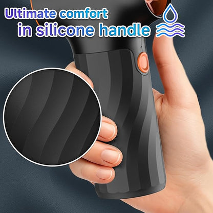 Electric Air Duster, 130,000 RPM High-Speed Compressed Air Duster, Rechargeable Portable Cordless Air Blower 3 Gear Mini Turbo Fan Jet Dry Blower with Non-Slip Handle for PC Car Electronics Cleaning