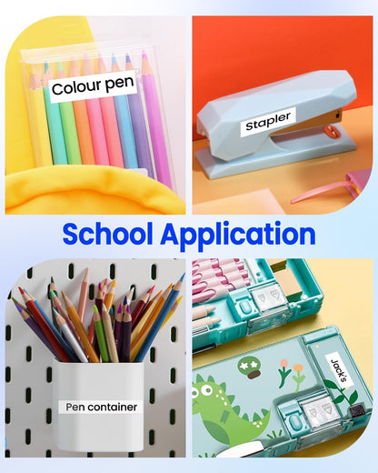 Airmall Replace for Brother Label Maker Tape TZe-231 TZe TZ Tape 12mm 0.47 Inch Laminated White TZe231 Black on White Compatible with Brother P-Touch 1/2" PT-D210 D220 H110 D400 D410 1280, 10-Pack