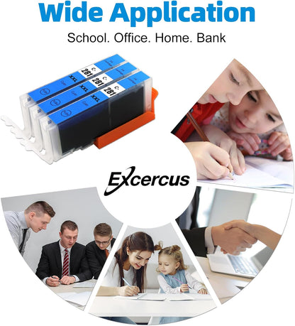 CLI-281 Cyan Ink Cartridge Replacement for Canon CLI-281XXL 281XXL 281 Cyan Use for Canon PIXMA TS6320 TR7520 TS8120 TS8320 TR8520 TS9120 (3X CLI-281XXL C)