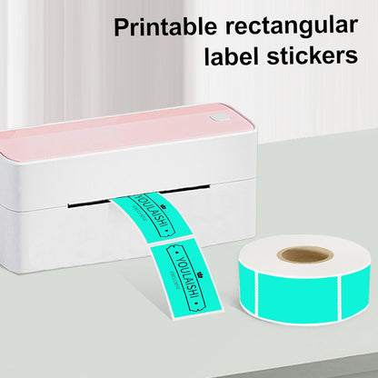 1X2 inch Label Stickers Roll for Thermal Printer 500PCS Colored Removable Freezer Labels Waterproof Blank Sticker Labels to Write on for Food Containers and Jars, Watercolor Green