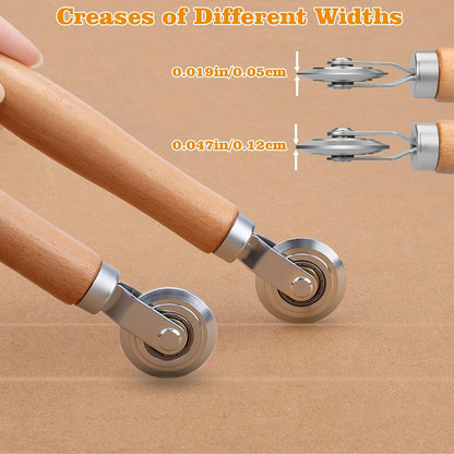 Box Resizer Tool, Thin Cardboard Scoring Tool, Apply to Scoring Board for Card Making, Corrugated Paper and Metal Sheets(2 Pcs,0.5mm,1.2mm)