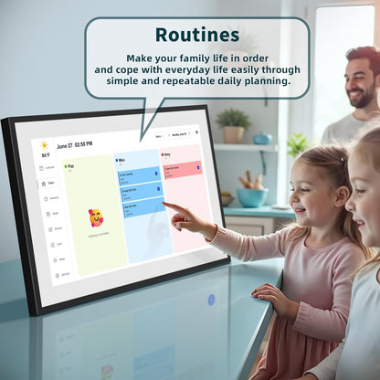 21.5 Inch Digital Calendar, WiFi Smart Electronic Calendar & Chore Chart, 1920 * 1080 IPS Touch Screen HD Display for Family Schedules, Streamline Household Organization, Wall Mount Included