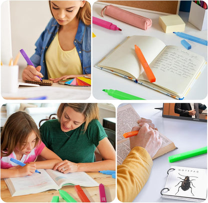 Vitoler Highlighters, 8Pcs Assorted Colors Highlighters,Soft Chisel Tip for Book,Bible Study Supplies Accessories,School Office Use, Teacher Supplies