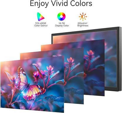 21.5 inch Computer Monitor 1920x1080 PC Monitor with HDMI VGA AV BNC USB Ports, 60Hz, 5Ms, VESA, Display Build-in Speakers for Office Home