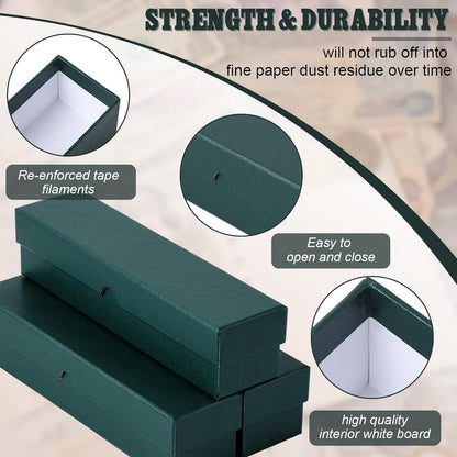 Teling 8 Pcs Coin Storage Box 2x2inch Flip Holders Collectors Coin Supplies Holders for Cents Collection Cardboard (Dark Green)