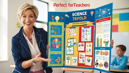 PJ Goods 24 Pcs (36 x 48 inches) Black Folding Poster Board for Science Fair Presentation Displays, School Projects, Business Displays, 4H, Sports, Graduation/Senior Night Lightweight,Foldable (24)