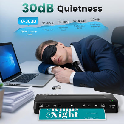 Laminator Machine 11x17 Laminator - 13 Inch Cold Thermal Laminators Machine with Laminating Sheets, A3 Personal Laminators for Teachers, Laminating Machine 90s Warm-Up No Jam for Home Office School