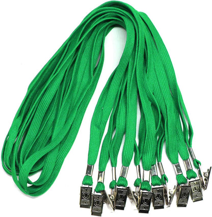 Ollain Badge Lanyards Neck Bulk Cruise Lanyards Lanyard with Clip for ID Card Name Tags Badge Holders (Green, 50 Pack)