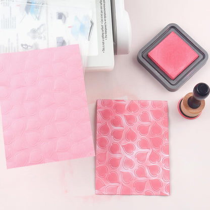 BAOFALI 3D Embossing Folder for Card Making Love Heart Plastic Embossing Folders for DIY Scrapbooking Photo Album Card Paper Craft Decoration Embossing Template Paper Card Embossing Stencil