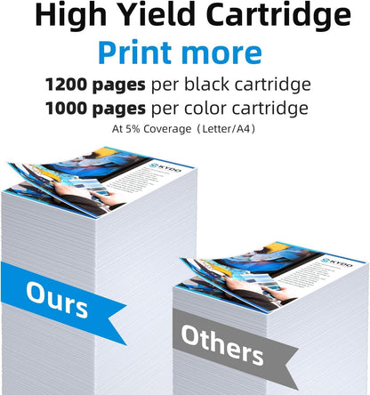 910XL Ink for 910XL Ink Cartridges Combo Pack Replacement Work with OfficeJet 8015e 8022e 8010 8022 OfficeJet Pro 8025e 8028e 8035e 8020 8025 8028 8030 8035 Printers 4 Pack (Black Cyan Magenta Yellow)