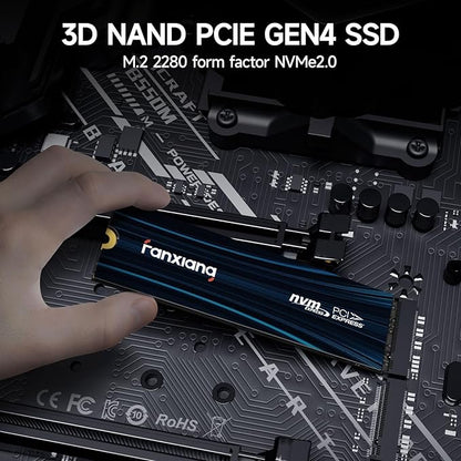 fanxiang 500GB NVMe SSD PCIe Gen 4 Gaming SSD for PS5, Up to 6300MB/s M.2 2280 SSD Compatible with PS5 Storage Expansion, Internal Solid State Drive for Gamers, Professionals, Creators S880E