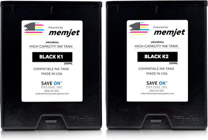 Save On Postage Ink, (2-Pack Memjet Ink Cartridge Compatible Astro 123-2412 | Memjet Ink Compatible HI-Cap Black Ink Tank for AstroJet M1 M2 S1 and M1DX | 2 Pack