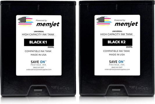 Save On Postage Ink, (2-Pack Memjet Ink Cartridge Compatible Astro 123-2412 | Memjet Ink Compatible HI-Cap Black Ink Tank for AstroJet M1 M2 S1 and M1DX | 2 Pack