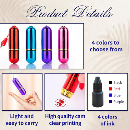 Custom Loyalty Business & Food Stamp - Personalized Self Inking Stamp, Small Round Rubber