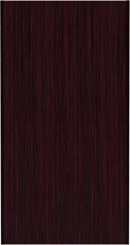 Flash Furniture Dell Trash Can Enclosure with Tray Shelf and 8" Drop Hole, Commercial Grade Trash Receptacle for 32 Gallon Round Cans, Swing Door Access, Mahogany