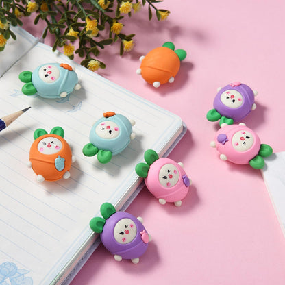 20 Pack Carrot Erasers for Kids, 3D Erasers for Boys Girls, Fun Take Aapart Erasers for School Supplies Prize Gifts Party Favors