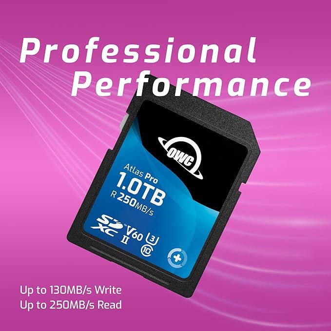 OWC Atlas Pro 1.0TB SDXC UHS-II V60 Media Card