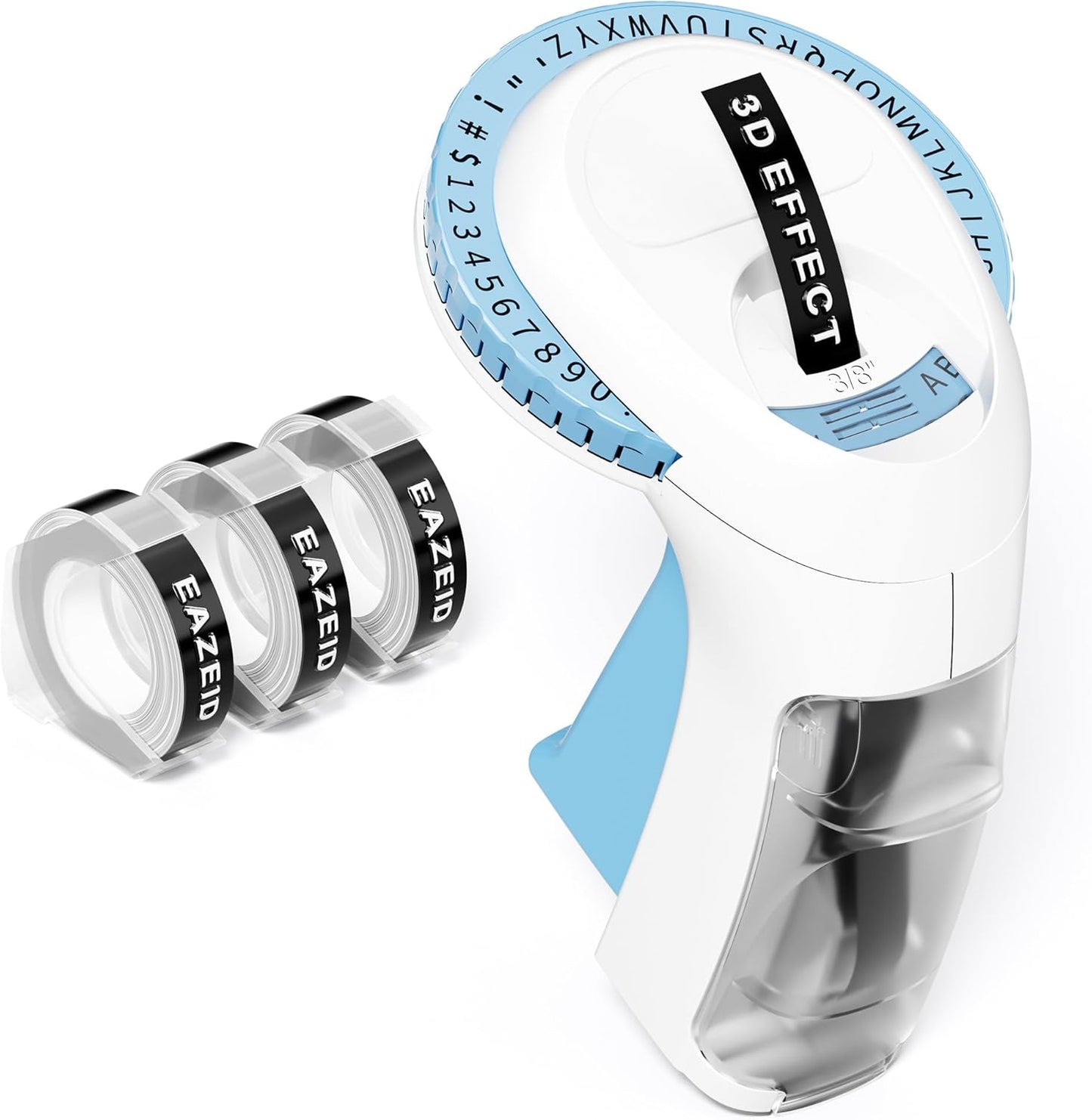 Label Maker Machine with Tapes Embossing, 3D Embossed Label Maker Vintage, Retro Embosser Manual Labeler Machine with 3Rolls Embossing Labels-Waterproof, Old School Labeler for Home Kitchen Office DIY