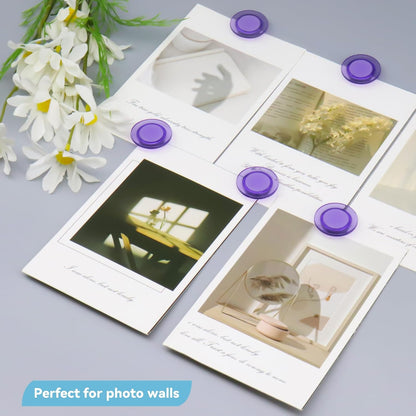 ZDZBLX Fridge Magnets, 28 Pack Magnet Strong Magnets Refrigerator Magnets Small Magnets for Whiteboard, Heavy Duty Magnets Mini Magnets Cute Round Magnets for Fridge, Locker, Classroom,Office (Purple)