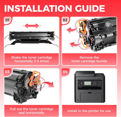 137 Black Toner Cartridge 2-Pack Replacement for Canon 137 CRG-137 for ImageCLASS LBP151dw D570 MF236n MF247dw MF249dw MF232w MF242dw MF244dw MF216n MF227dw MF212w MF210 MF220 MF230 MF240 Printer Ink
