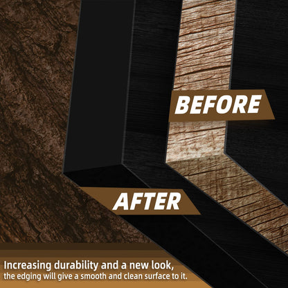 GSCIT Club Black Edge Banding, 3/4 inch x 50ft Melamine Edge Banding with Hot Melt Adhesive Preglued Cabinet Edge Banding Flexible Black Veneer Edging