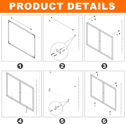 Enclosed Bulletin Board,Outdoor Bulletin Board,43.3 * 31.5’’ Lockable Cork Noticeboard with Aluminum Frame,Weatherproof Display Cases for School, Office,Commercial