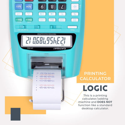 CATIGA New & Upgraded 2025 Printing Calculator Adding Machine 10 Key, Desktop Home Office Calculator with Paper Roll Print Out, Accounting Business Finance