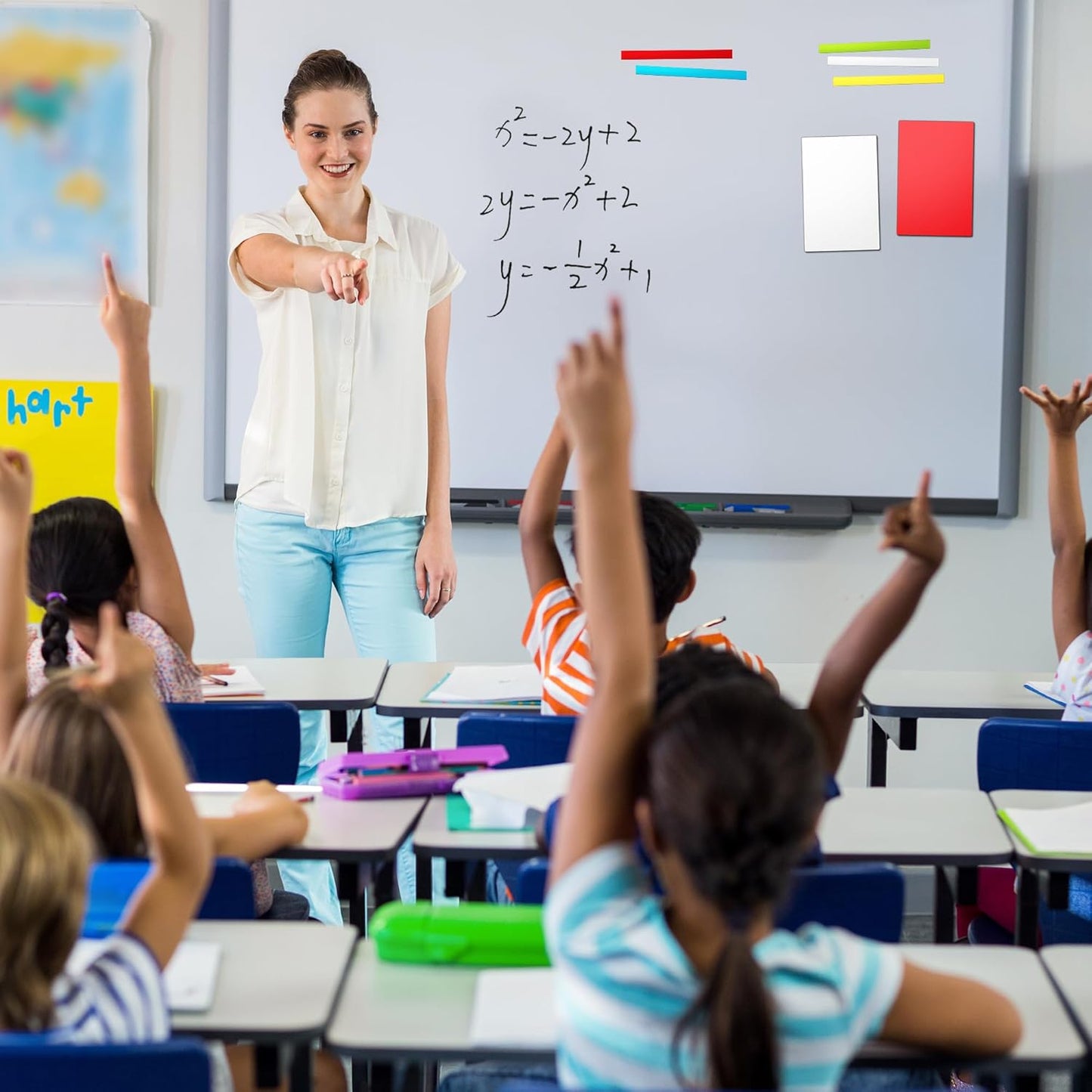 Realth Dry Erase Magnetic Board Blue, Reusable Magnetic Sheet, Fridge Magnetic Whiteboard, Blank Magntic Board to Write on for Home Office Classroom, 8.3'' × 12.2'' 5 Pcs