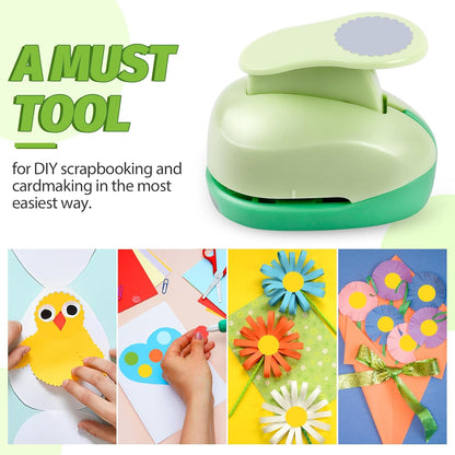 UCEC 2 inch Scallop Circle Punch, Circle Ware Punch, Craft Lever Puncher, DIY Handmade Paper Punches for Paper Crafting Scrapbooking Cards Arts