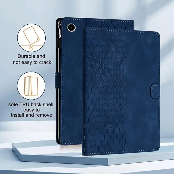 Case for Samsung Galaxy Tab A9 Plus/A9+ 5G 11 Inch 2023 Model (SM-X210/X216/X218), Multi-Angle Viewing Smart Stand with Pocket Auto Wake/Sleep PU Leather Tablet Cases Flip Folio Cover Blue