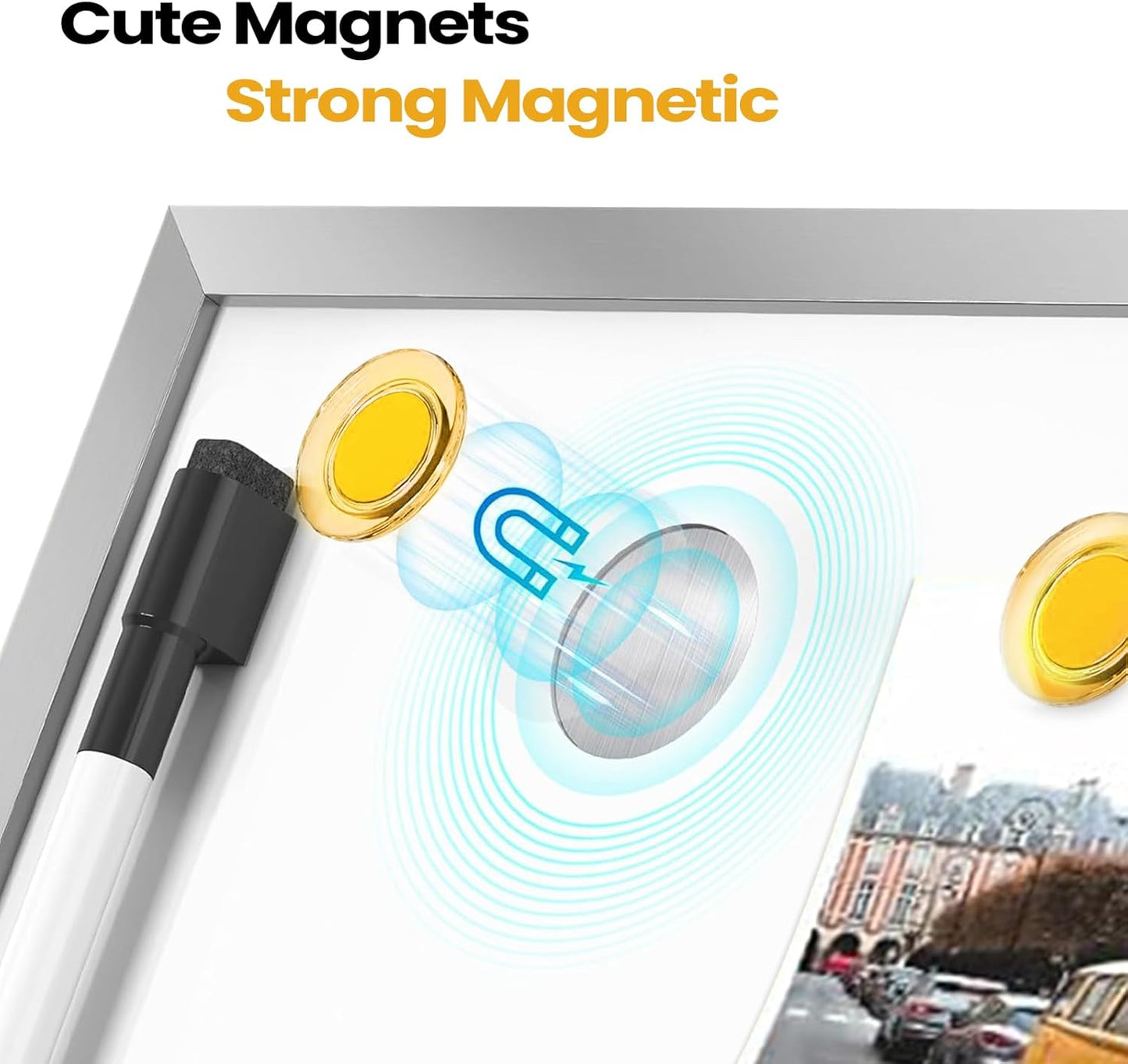 Lumsapx Desktop Whiteboard with Stand, 16" x 12" Double-Sided Dry Erase Board with Stand, Portable Stand White Board for Office, Home, School